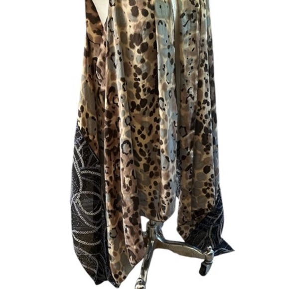 Women’s home made Vest Animal Print & dot design contrast fabric One Size - Picture 7 of 9